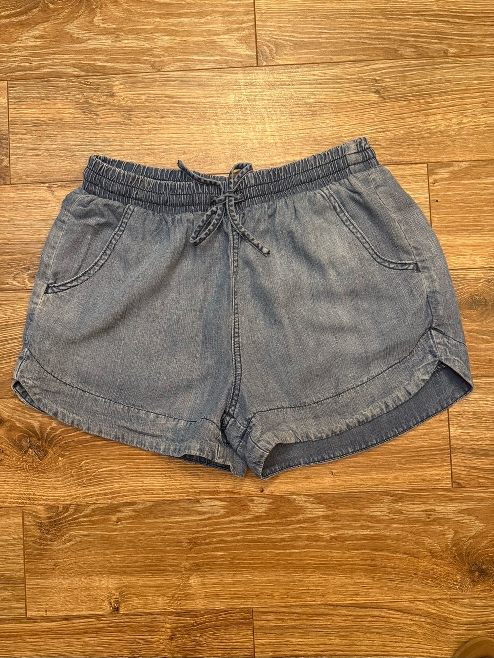 Universal Thread Light Blue Drawstring Denim Shorts